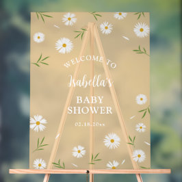 Señal Acrílica Sencilla y elegante bienvenida de Baby Shower en W