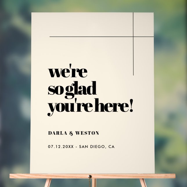 Señal Acrílica Sencillo, elegante y moda Muy contento de estar aq (Neutral )