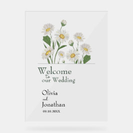 Señal Acrílica Sencillo Jardín Silvestre Daisy