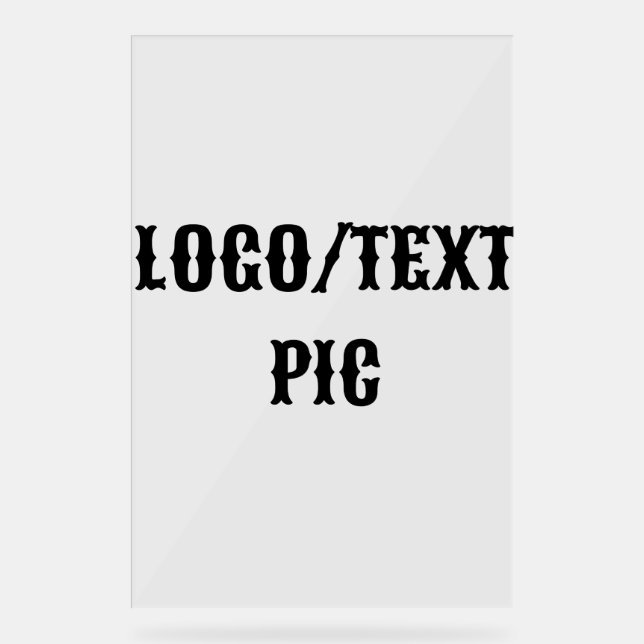 Señal Acrílica Sencillo logo de personalizado minimalista elegant (Anverso)