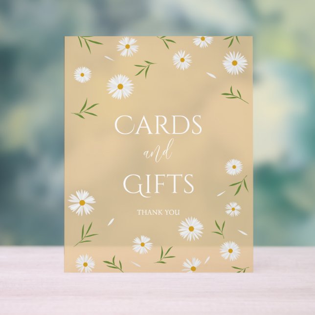 Señal Acrílica Sencillos y elegantes regalos y tarjetas Baby Show (Neutral )