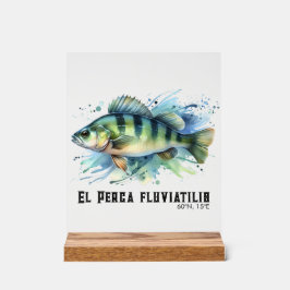Señal Acrílica Serie de Acuarela: Perca