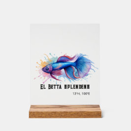Señal Acrílica Serie de Acuarela: Pez Betta