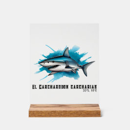 Señal Acrílica Serie de Acuarela: Tiburón