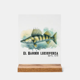 Señal Acrílica Serie de Acuarela: Zander/Lubina