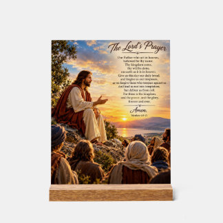 Señal Acrílica Sermón de Jesús en la Montaña Oración del Señor