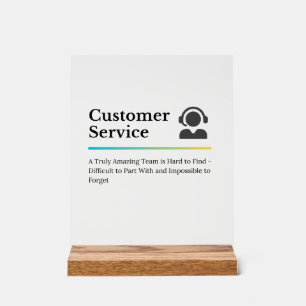 Señal Acrílica Servicio al cliente