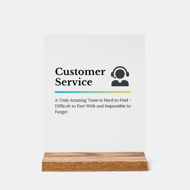 Señal Acrílica Servicio al cliente (Anverso)