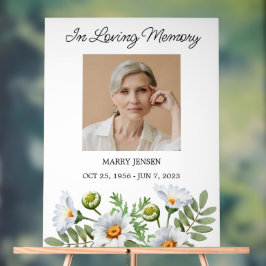 Señal Acrílica Servicio Funerario de Fotos Conmemorativas de Dais