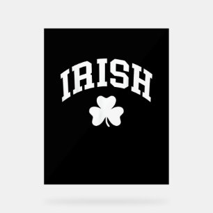 Señal Acrílica Shamrock St Patricks Día Orgullo irlandés Irlandés