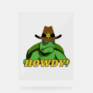 Señal Acrílica Sheriff Turtle