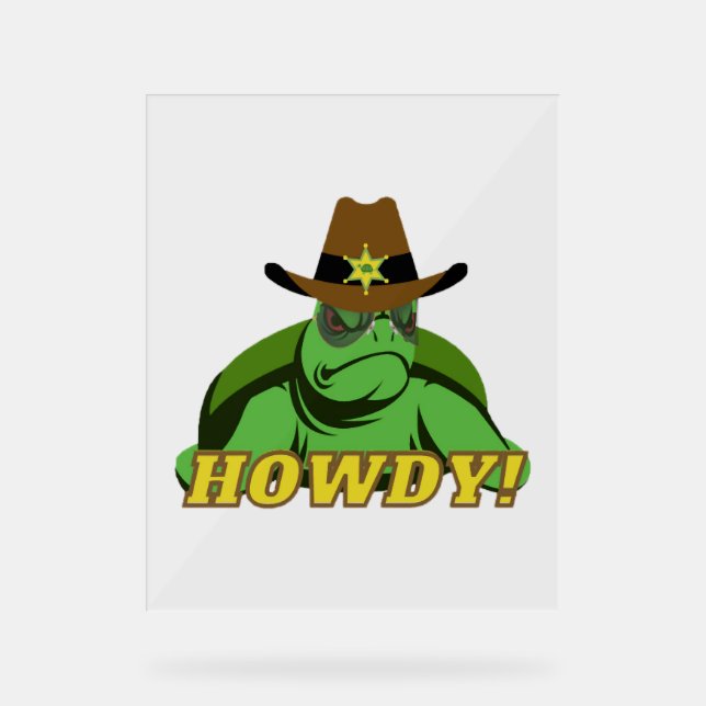 Señal Acrílica Sheriff Turtle (Anverso)