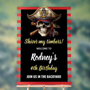 Señal Acrílica Shiver My Tembers Pirate Fiesta