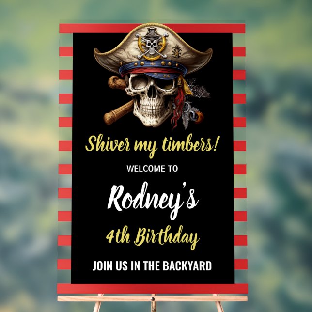 Señal Acrílica Shiver My Tembers Pirate Fiesta (Neutral )