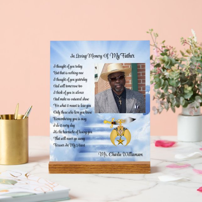 Señal Acrílica Shriners Mason Memorial Photo (Boda)