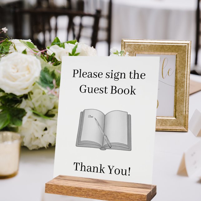 Señal Acrílica Sign the Guest Book clear (Subido por el creador)