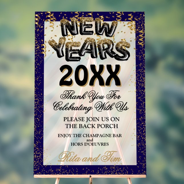 Señal Acrílica Signo de bienvenida acrílico de Año Nuevo (Neutral )