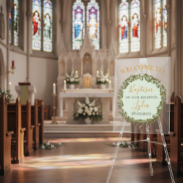 Señal Acrílica Signo de bienvenida acrílico de bautismo personali