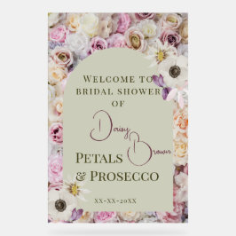 Señal Acrílica Signo de bienvenida Arco floral de miel de miel Sh