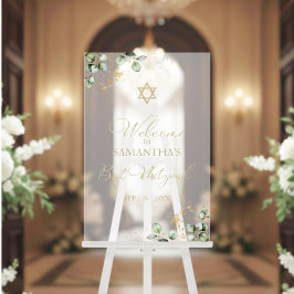 Señal Acrílica Signo de bienvenida de Acrylon Bat Mitzvah | Eucal