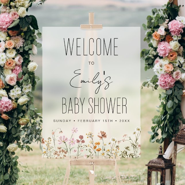 Señal Acrílica Signo de bienvenida de Baby Shower de Boho Moda Wi (Subido por el creador)