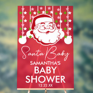 Señal Acrílica Signo de bienvenida de Baby Shower para Navidades 