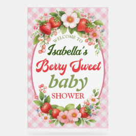 Señal Acrílica Signo de bienvenida de Berry Sweet Baby Shower