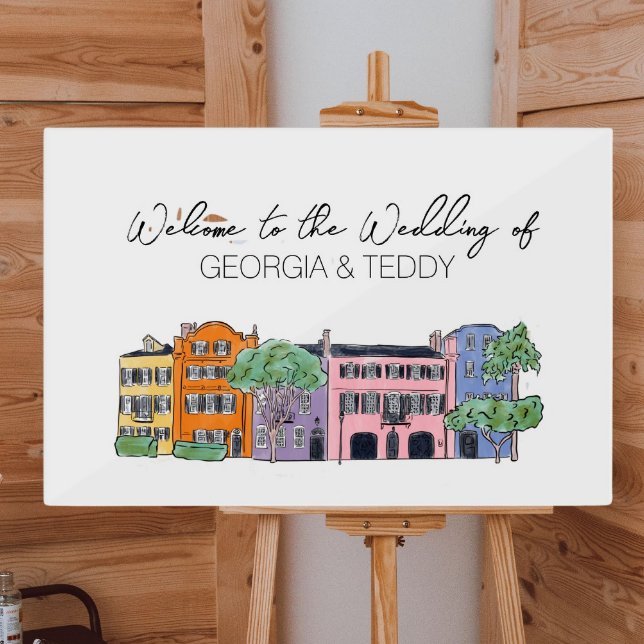 Señal Acrílica Signo de bienvenida de Charleston Boda (Subido por el creador)