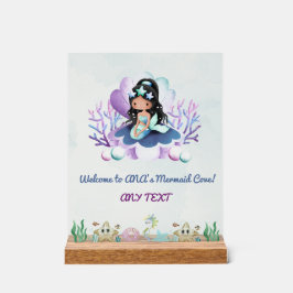 Señal Acrílica Signo de bienvenida de cumpleaños de Sirena mágica