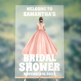 Señal Acrílica Signo de bienvenida de ducha de lluvia blanca acrí