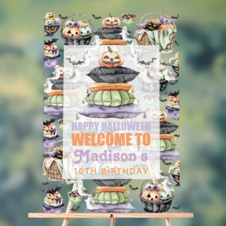 Señal Acrílica Signo de bienvenida de Halloween personalizado