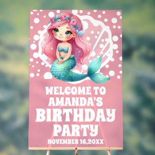 Señal Acrílica Signo de bienvenida de la fiesta de cumpleaños de 