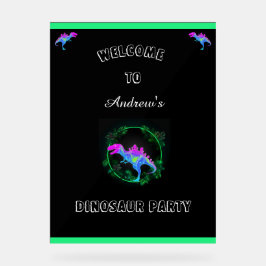 Señal Acrílica Signo de bienvenida de la fiesta de cumpleaños de 