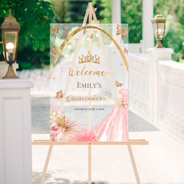 Señal Acrílica Signo de bienvenida de Quinceanera de acrílico esc (Subido por el creador)