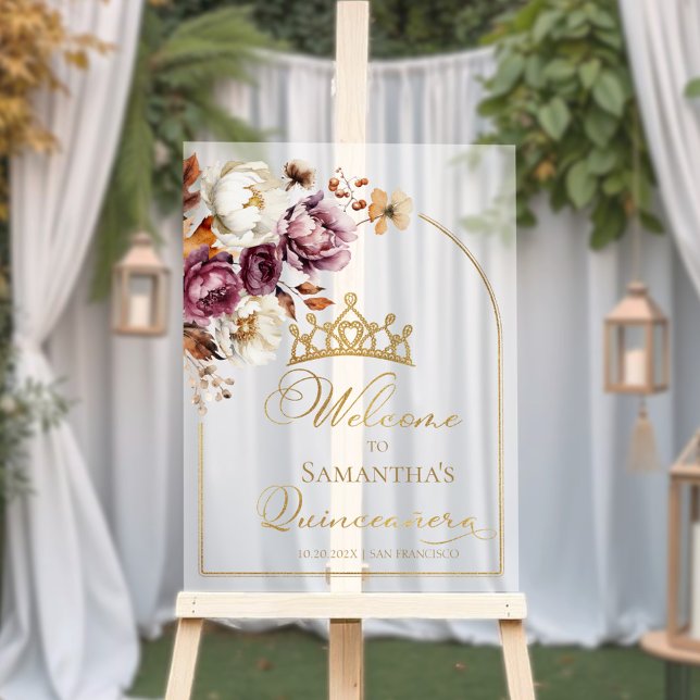 Señal Acrílica Signo de bienvenida de Quinceanera de la caída acr (Subido por el creador)