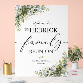 Señal Acrílica Signo de bienvenida de Reunión de Familia, Poster 