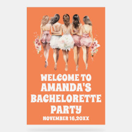 Señal Acrílica Signo de bienvenida de soltera acrílica Naranja es