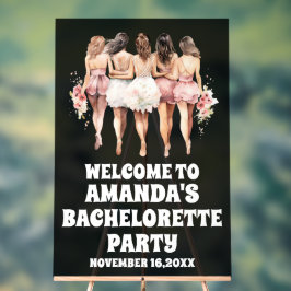 Señal Acrílica Signo de bienvenida de soltera acrílica negra esca