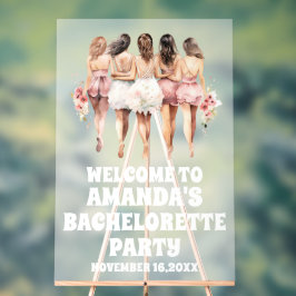 Señal Acrílica Signo de bienvenida de soltera blanca acrílica esc