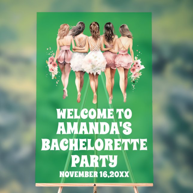 Señal Acrílica Signo de bienvenida de soltera verde acrílica esca (Neutral )