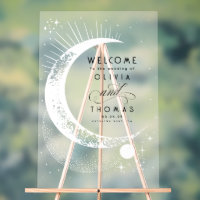 Signo de bienvenida de Stars Moon Celestial Acrylo