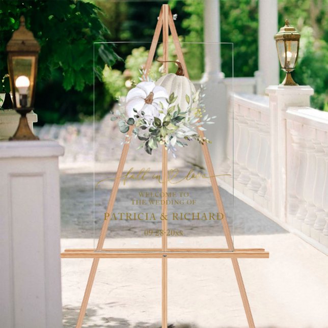 Señal Acrílica Signo de bienvenida del Boda de calabaza Caída en  (Subido por el creador)