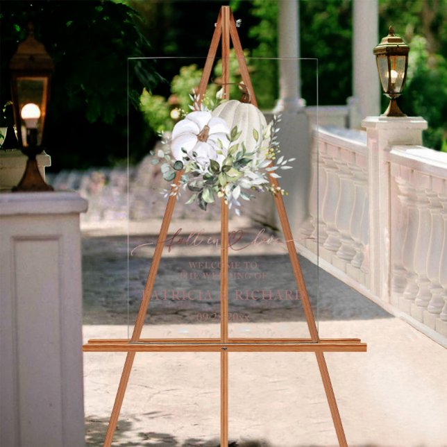 Señal Acrílica Signo de bienvenida del Boda de calabaza Caída en  (Subido por el creador)