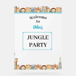 Señal Acrílica Signo de bienvenida del Fiesta de la jungla person
