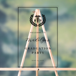 Señal Acrílica Signo de bienvenida moderno para graduación de la 