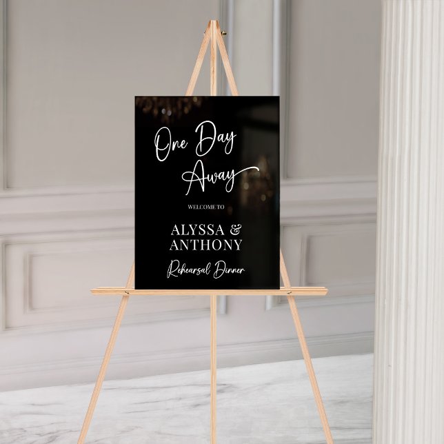 Señal Acrílica Signo de bienvenida negro de un día de distancia (Subido por el creador)