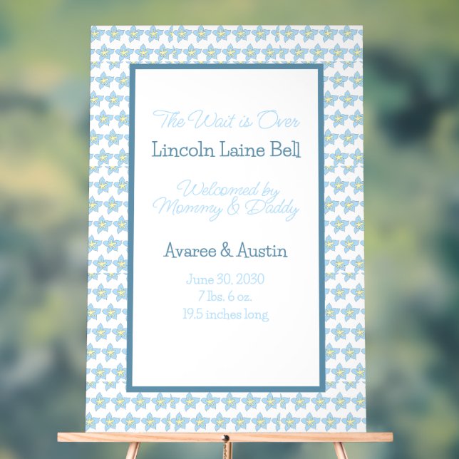 Señal Acrílica Signo de bienvenida para bebé (Neutral )