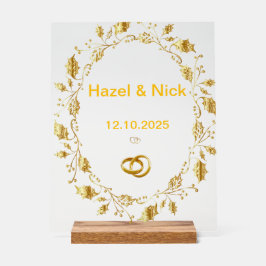 Señal Acrílica Signo de clyric Boda personalizado