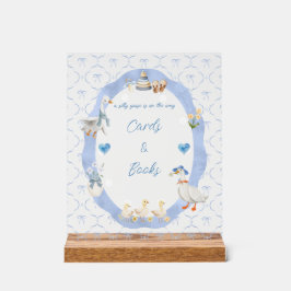 Señal Acrílica Silly Goose Whimsical Bow Baby Boy Shower