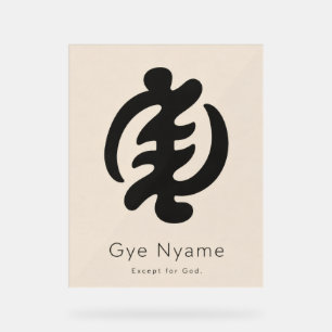 Señal Acrílica Símbolo Adinkra Gye Nyame Herencia Africana Mini